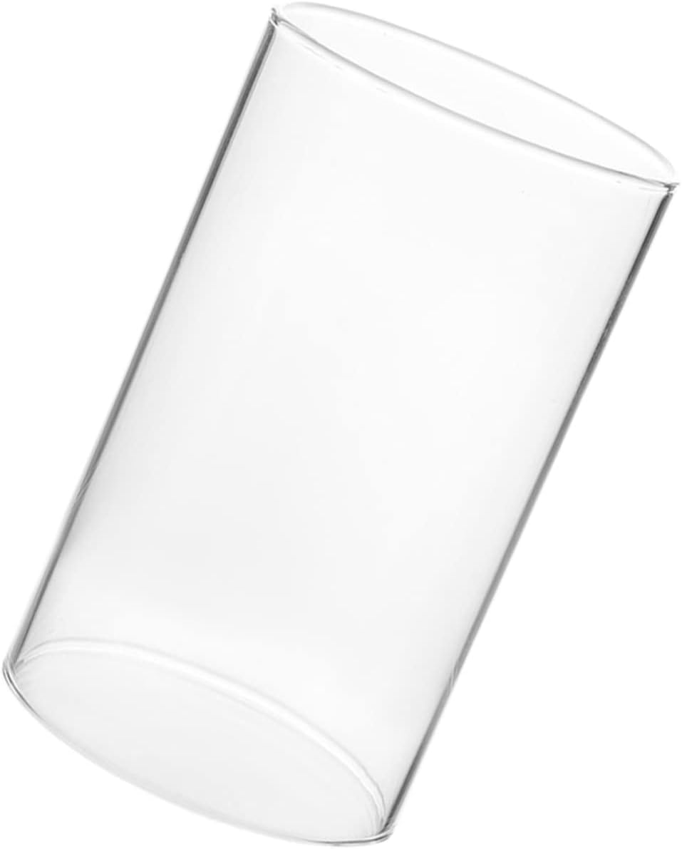 Zerodeko Cylindrical Glass Candle Shade Open-Ended Candleholder for Home Decor Elegant and Design for Romantic Settings and Centerpieces