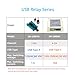 DSD TECH SH-UR04A 4-Channel USB Powered Relay Module for PC & Mac(4CH)