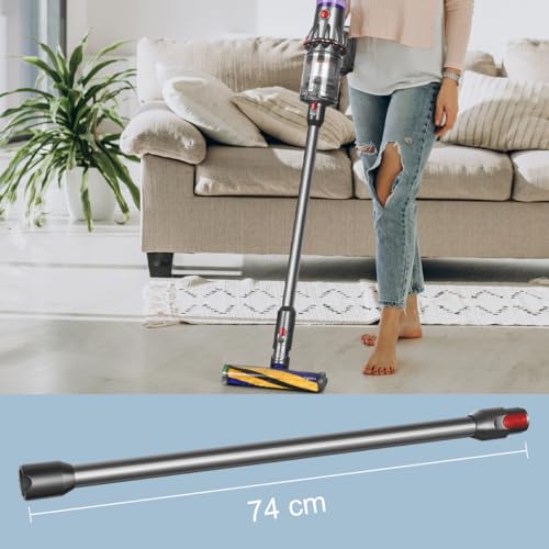 MOPEI Saugrohr für Dyson V12 Detect Slim & V9 Motorbar Staubsauger, 74CM (Grau)