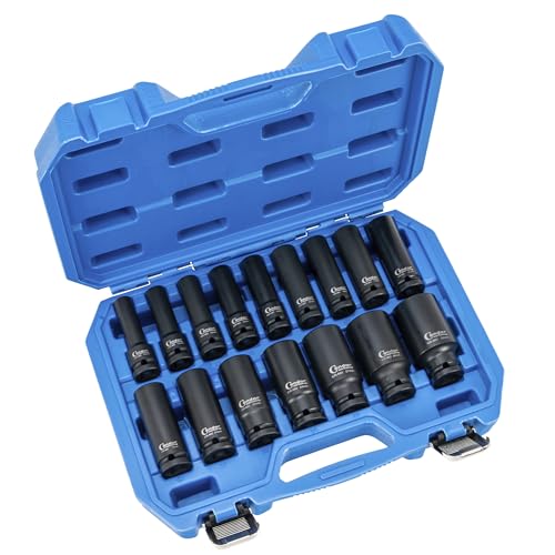Clés à douille pour écrous profonds Condor 1099 coffret CrMo 16 pièces 1/2 - 2