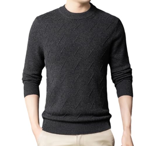 Sweater hiver homme chaud Kelsiop, pull ample col rond pour le quotidien