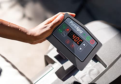 Intex Whirlpool Pure SPA Bubble Massage Greywood Deluxe - Ø 196 x 71 cm, für 4 Personen, Fassungsvermögen 795 l, graue Holzoptik, 28440 – Bild 7