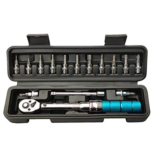 Tongdejing - Juego de llaves dinamométricas para bicicleta (15 piezas)