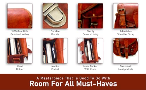 Women Vintage Style Genuine Brown Leather Crossbody Shoulder Bag Handmade Purse2