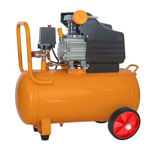 Roues de compresseur d'air 5" PATIKIL avec vis et écrou de rechange universelle rouge - 4