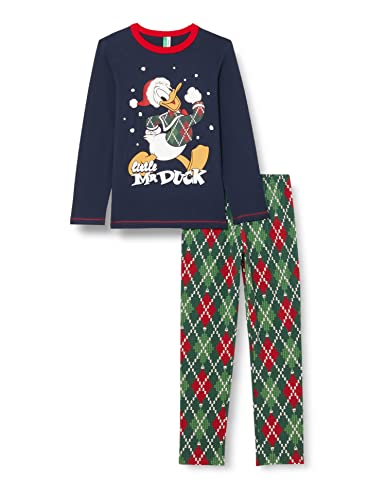 Ensemble pyjama bleu foncé garçon XXL Benetton pour éviter le froid la nuit