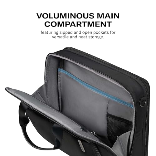 Image of Samsonite Evosight Slim Polyester Bailhandle with 15.6 inch Laptop Compatibility for Unixes in Black