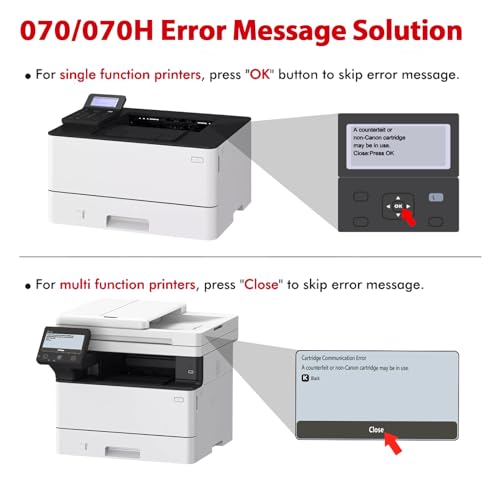 070 Black Toner Cartridge 2-Pack Compatible Replacement for Canon 070 Toner Cartridge crg-070 for imageCLASS MF465dw MF462DW LBP247dw LBP246dw MF462 LBP247 LBP246 Printer