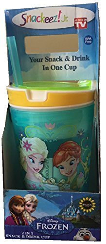 Frozen Fever Snackeez Jr. - Aqua Cup with Yellow Rim