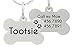 io tags Double Sided Laser Etched Stainless Steel Pet ID Tag for Dog Engraved and Personalized Bone Shape (Paws)