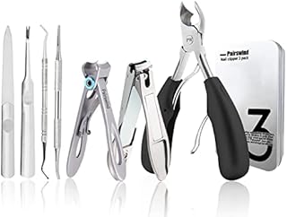 Thick Toenail Clippers, Mens Nail Clippers for Large Big Thick Nail and Toenail Senior Nail Clippers with Easy Grip Rubber Handle for Podiatrist/ Ingrown/ Seniors/ Adult