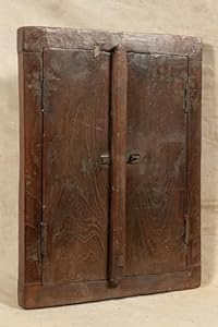 Biscottini L7908-5-F Antike Fenstertür Holz