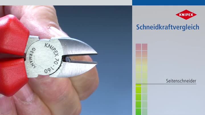 Knipex X-Cut® Kompakt-Seitenschneider hochübersetzt schwarz atramentiert, mit Mehrkomponenten-Hüllen 160 mm 73 02 160 – Bild 8