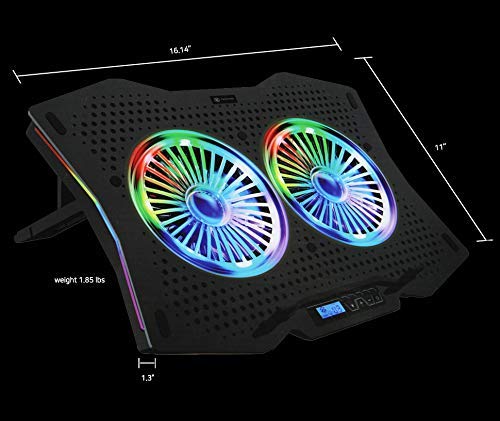 LETUSTO-RGB-Laptop-Cooling-Pad-Portable-Laptop-Cooler-Stand-for-up-to-17-Notebooks-2-Fans-with-17dBA-and-2-USB-Ports