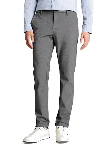 Tom Tailor Herren Jersey Travis Slim Fit Chino Hose, 35951 - Black White Birds Eye, 31/32 – Ansicht 1