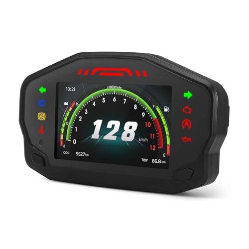 Compteur vitesse moto universel 12V tableau de bord tachymètre kilométrique 2/4 cylindres