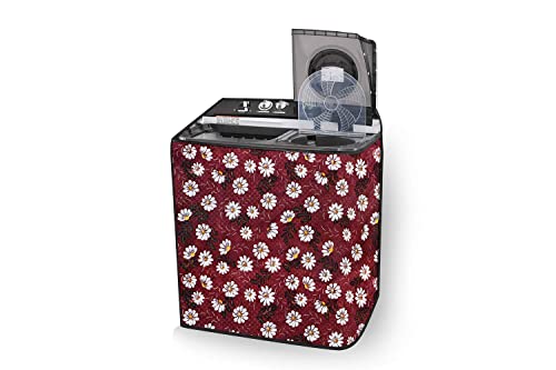Image of ‎Shri Bala Ji Washing Machine Cover for Fully Automatic Top Load 6 to 7.5 Kg (All Brand Fit Size) - Waterproof, Dustproof with Inlet /Outlet Pipe Holes, Full Body Zipper Closure