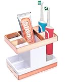 Chintu Kids Toothbrush Holder Set Rust Free Family Toothpaste Holder for Bathroom Countertop, Plasti
