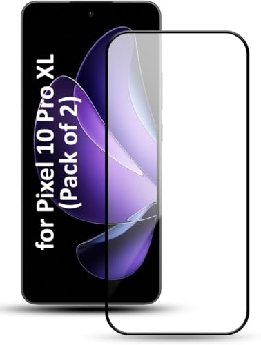 Image of QsmQam Military-Grade Tempered Glass Compatible with Google Pixel 10 Pro XL with Anti-Explosion 9H Hardness Edge-to-Edge Coverage Screen Guard(Pack of 2)