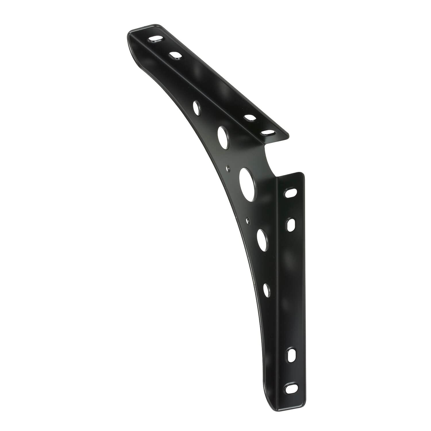 6 x siwitec Delta Line Konsole 300 x 300 mm in Schwarz, Regalwinkel mit 95 kg Traglast, Regalträger