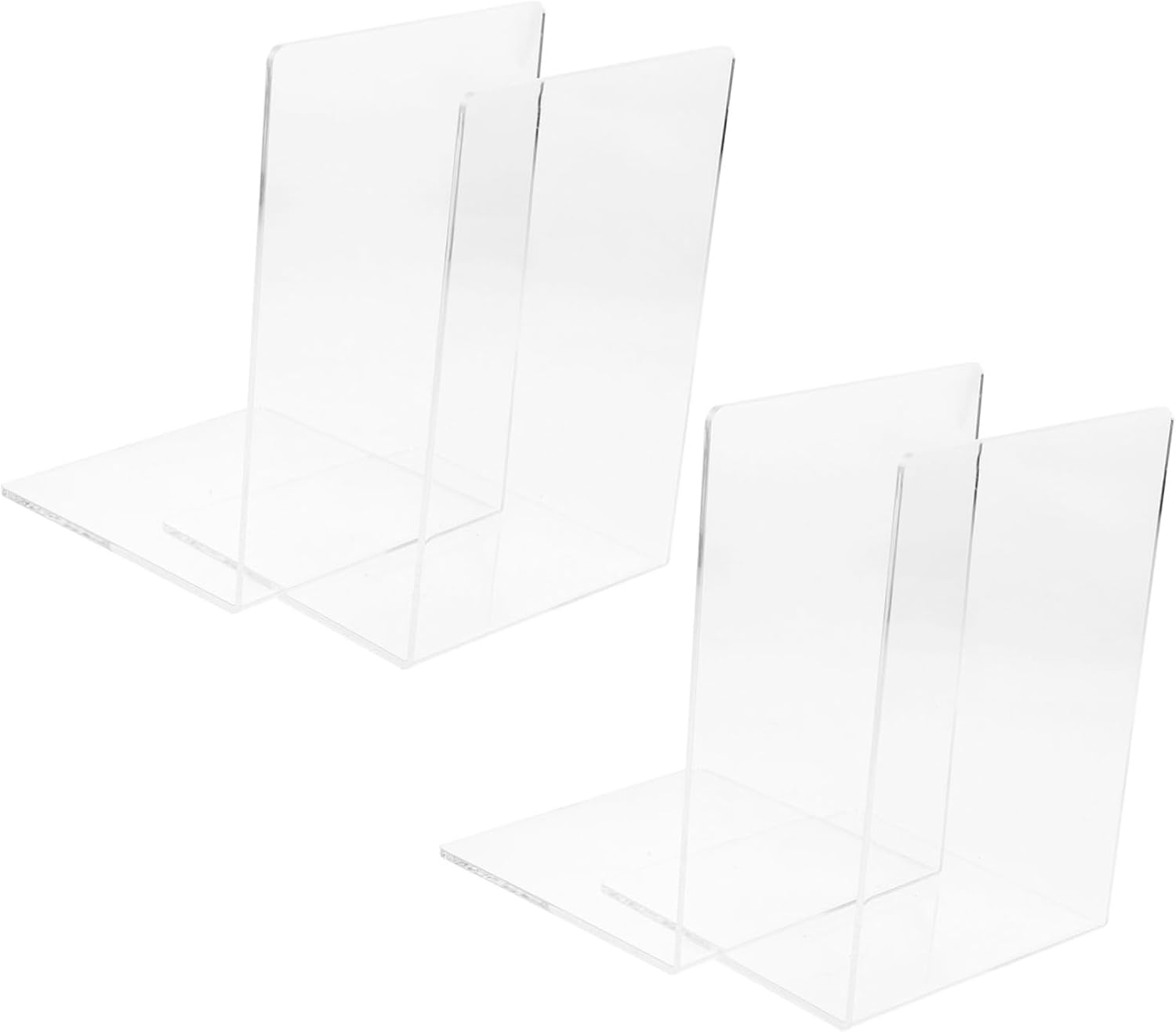 SEWACC 4pcs Crafted Book Organizer Exquisite Book Holders Multi-Function Book Organizer Acrylic Book Ends Transparent Acrylic SEWACC 4pcs Crafted Book Organizer Exquisite Book Holders Multi-Function Book Organizer Acrylic Book Ends Transparent Acrylic