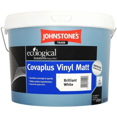 Johnstones Trade Covaplus Vinyl Matt Emulsion Brilliant White 10 Litre [Misc.]