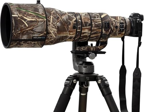 ROLANPRO wasserdichte Objektivabdeckung für Nikon Z 400 mm F2.8 TC VR S Regenschutz Objektivschutzhülle Waffenhülle Kleidung #9 Gras wasserdicht