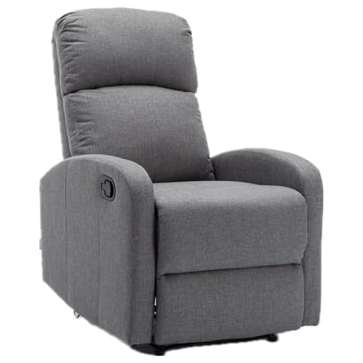 Astan Hogar Sillón Relax con Reclinación Manual, Tapizado en Tela, Modelo Premium Plus AH-AR30610GR