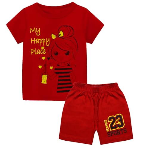 Image of MIST N FOGG Girls Half Sleeve Printed Tshirt and Printed Shorts (Set Pack of 3)