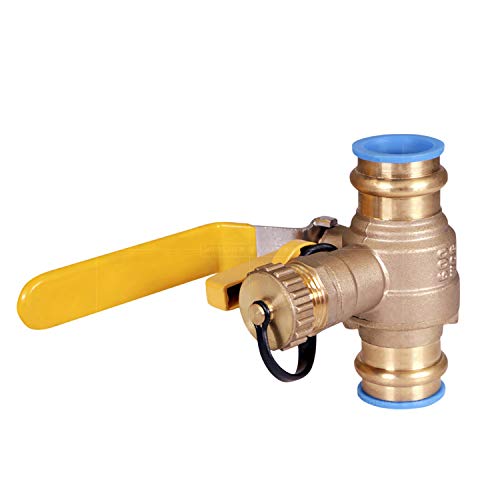 Midline Valve 928S334 High Flow Drain Ball Valve, 3 Way Adjustable Flow Path, Brass, 1-1/2 in. Press by Midline Valve - Image 3