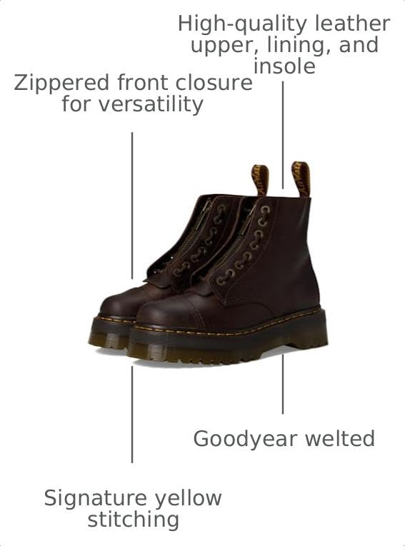 Image of Dr. Martens unisex-adult Sinclair Leather Platform Boots