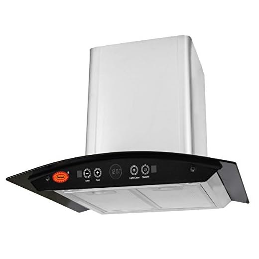 Surya Xifo Auto Clean Kitchen Chimney (RangeHood) with Hand Wave Sensor, Auto Clean, Gas Sensor, Aluminum Filter & Touch Panel in Stainless Steel