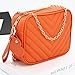 Orange Crossbody Bags for Women Fashionable Small Wallet Camera Case With Chain Shoulder Strap and Pendant Large Capacity Orange Purse Suitable for Dating, Shopping