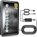 2026 Ultra HD Antenna: 3200+ Mile Range for Local Channels, Supports 8K/4K with Signal Booster & 25FT Cable. Indoor/Outdoor Use for All Smart TVs.