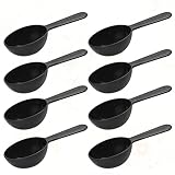 DOITOOL 24Pcs Coffee Measuring Scoop Black Plastic Coffee Scoop Tablespoon for Coffee, Tea, Spices a