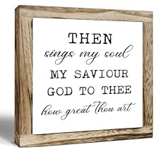 Rustic Wood Sign Sings My Soul Inspirational Wooden Plaque Small Table or Shelf Decor, Spiritual Desk Sign, Wall Art for Home, Bedroom, Farmhouse Living Room, Motivational Quote, Home Decoration