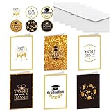 Abschluss Glückwunschkarten, Mit Umschlägen Und Aufklebern Für Abschluss Glückwünsche Und Zubehör, Abschlusskarte für Ihn, für Grundschule Weiterführende Schule Gymnasium Universität Abschlussfeier Pa