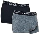 Kit 2 Cuecas Calvin Klein Trunk Modern Cotton Masculino Boxer Preto/Cinza