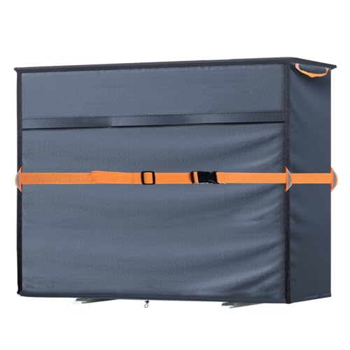 Image of NGB Mini Split Cover for Outside Units,AC Protector for 24000-36000 BTU, 600D Waterproof Air Conditioner Mini Split Cover with Vent Hole,Fits up to 38 inchL x 17 inchW x 32 inchH.Grey.