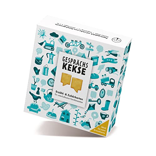 50 Fragekarten für unterhaltsame Familienzeiten – Gesprächskekse mit spannenden Fragen über Vergangenheit, Hier und Jetzt & Zukunft, Spiel als Geschenkidee für Geburtstag, Muttertag, Vatertag