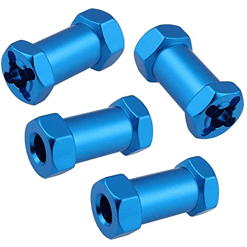 CENPEK 4er Pack RC Spurverbreiterungen 12mm Hex Drive Naben Combiner Coupler Aluminium 25mm Offset Verlängerung für 1/10 RC Crawler Autoteile-Blau