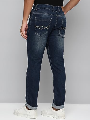 Image of Allen Cooper Relaxed Comfortable Mid Rise Denim Jeans for Men