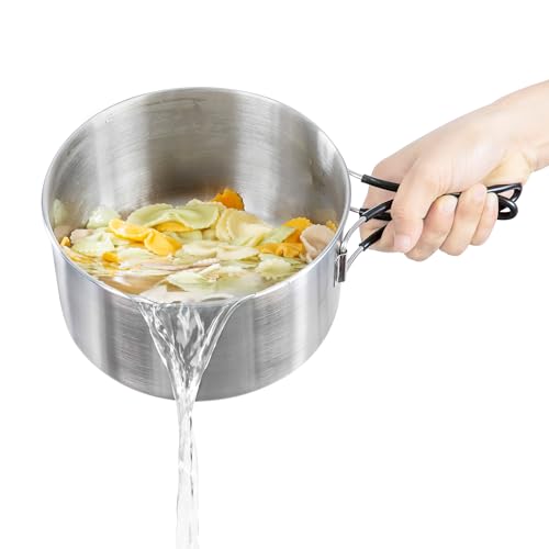 Tatonka Kettle II garnek do gotowania na świeżym powietrzu, 1,6 l, ze stali nierdzewnej, ze skalą objętości, z pokrywką z funkcją sitka, 1,6 litra, Ø 17,5 x 9,0 cm, srebrny