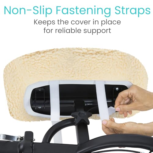 image for Vive Mobility Knee Walker Pad Cover - Plush Synthetic Faux Sheepskin S