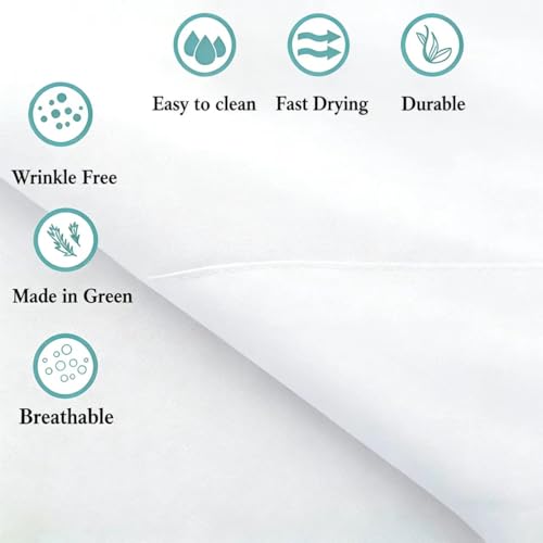 Image of 100% Cotton Percale Sheets King Size - 200 Thread Count, Breathable & Crisp Cool, Deep Pocket up to 17 inch Fitted Sheet, 4-Piece Bedding Set Hotel-Luxury Feel Bed Sheet Set(White, King)