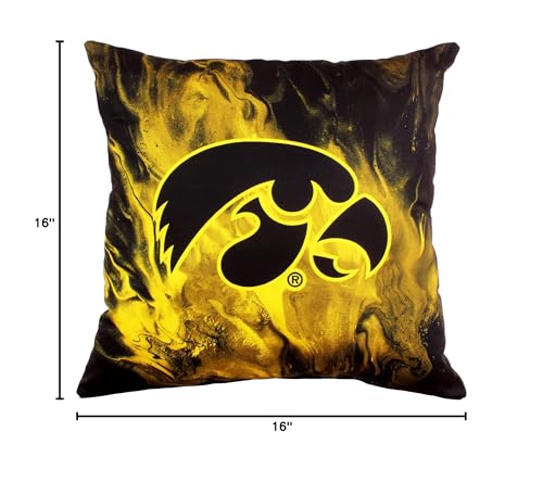 Image of Iowa Hawkeyes 2 Sided Color Swept Decorative Pillow, 16 inch, Made in The USA