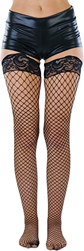 Image of ToBeInStyle Women's Vibrant Large Net Fishnet Thigh High Elastic Nylon Novelty Stockings
