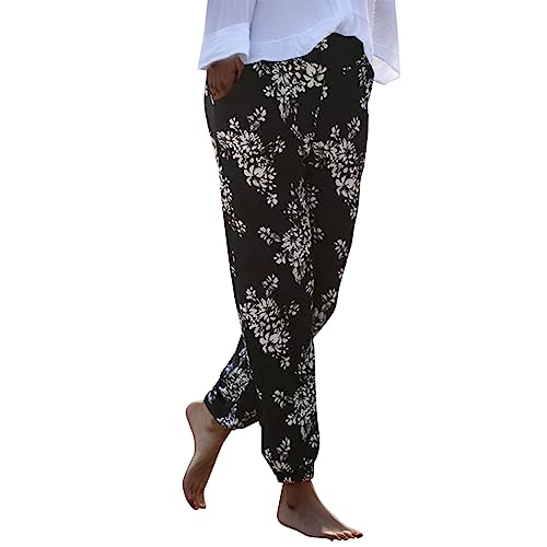 G&eacute;n&eacute;rique Pantalon Fluide Femme &Eacute;t&eacute; Boho Sarouel L&eacute;ger Pantalon Floral