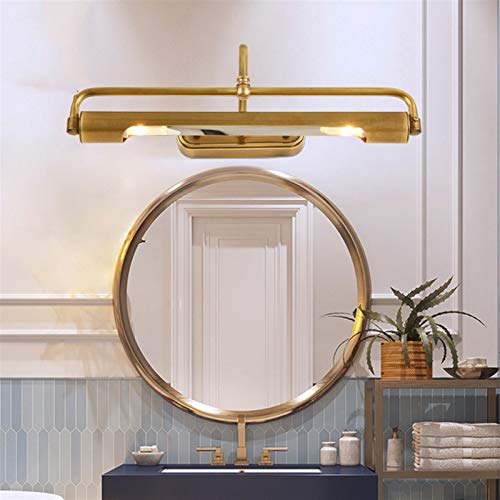 Miroir LED moderne avec applique en cuivre pour coiffeuse