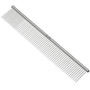 Andis 65725 Stainless-Steel Comb for Knots, Mats & Loose Hair Removal - Effective Dematting Tool Comfortable, Lightweight, Portable & Safe for Dogs, Cats & Pets – Silver, 10-Inch Andis 65725 Stainless Steel Comb for Knots Mats Loose Hair Removal Effective Dematting Tool Comfortable Lightweight Portable Safe for Dogs Cats Pets–Silver 10 Inch
